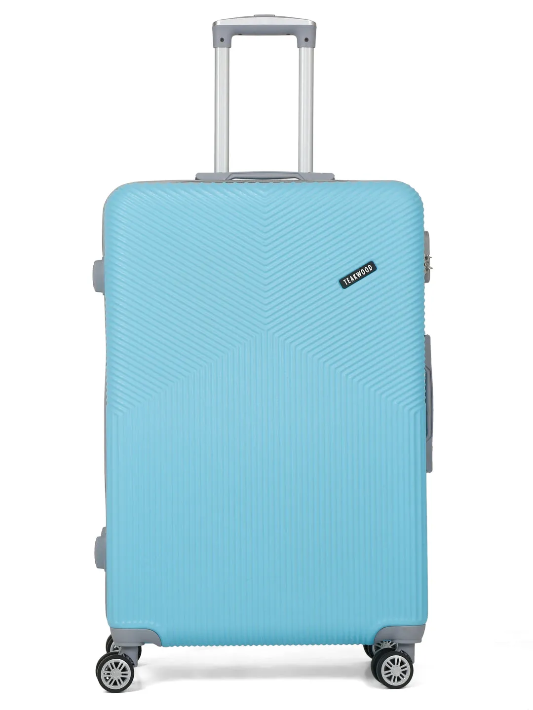 Sea Blue Textured Hard-Sided Trolley Bag