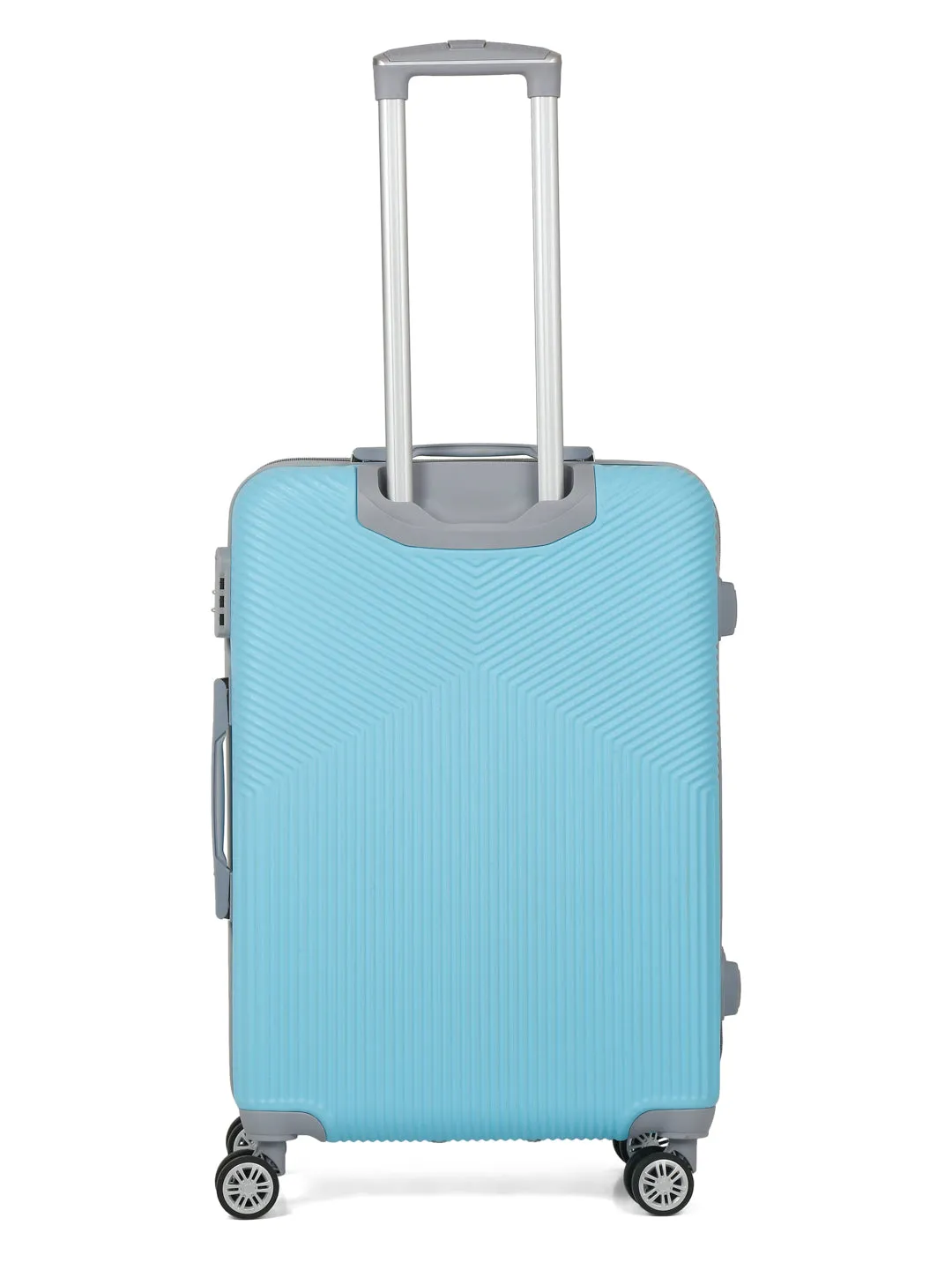 Sea Blue Textured Hard-Sided Trolley Bag