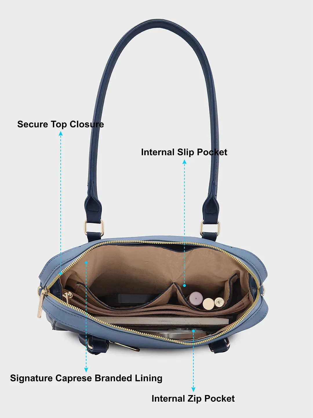 Shelby Satchel Small Powder Blue Handbag Powder Blue