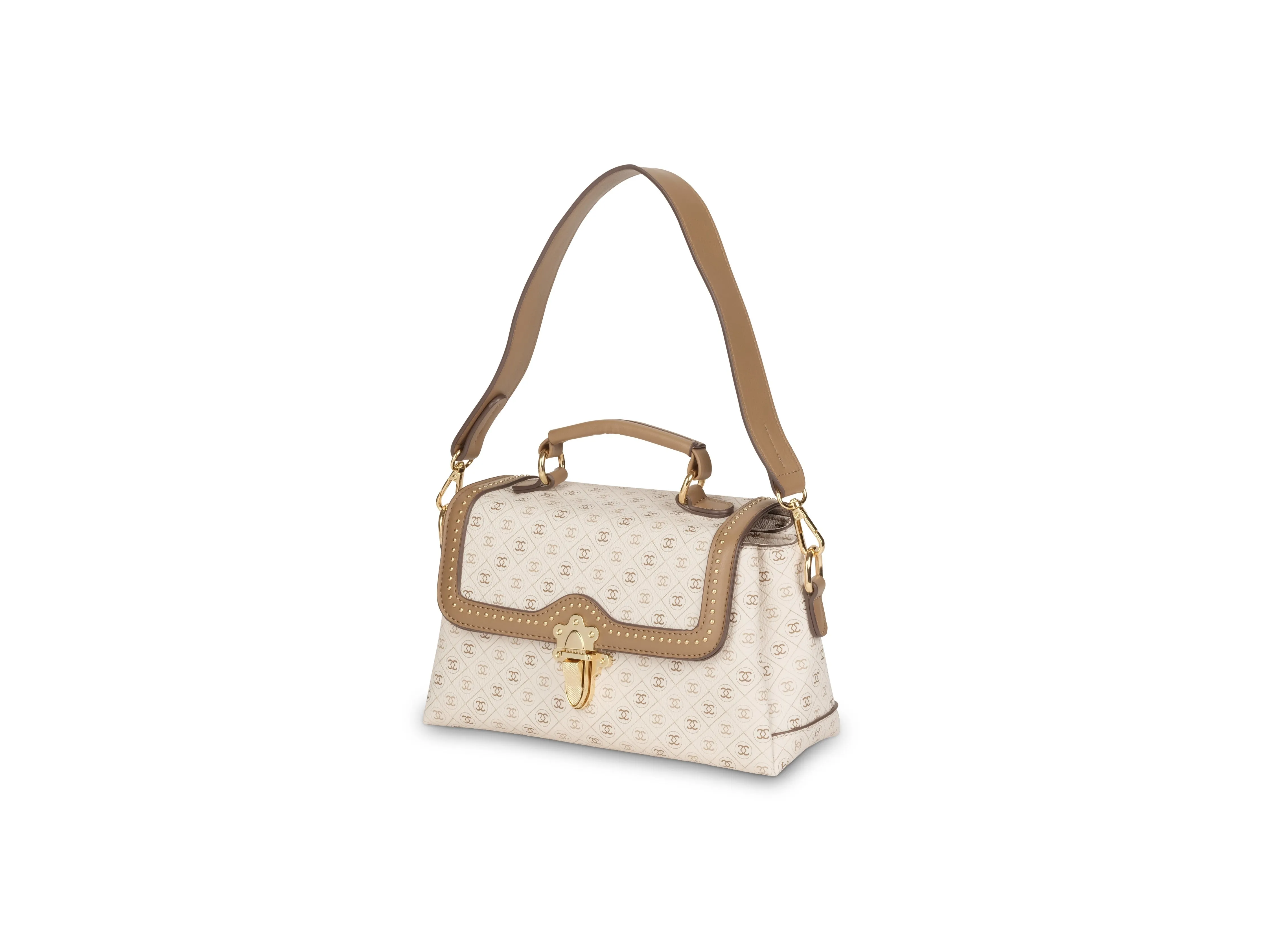 STELLA  SATCHEL BAG - BEIGE