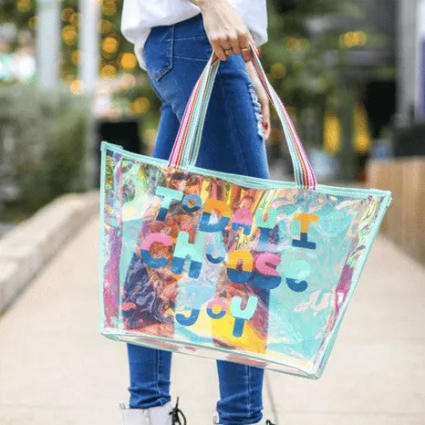 Today I Choose Joy Iridescent Tote