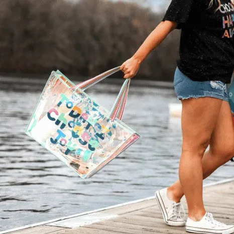 Today I Choose Joy Iridescent Tote