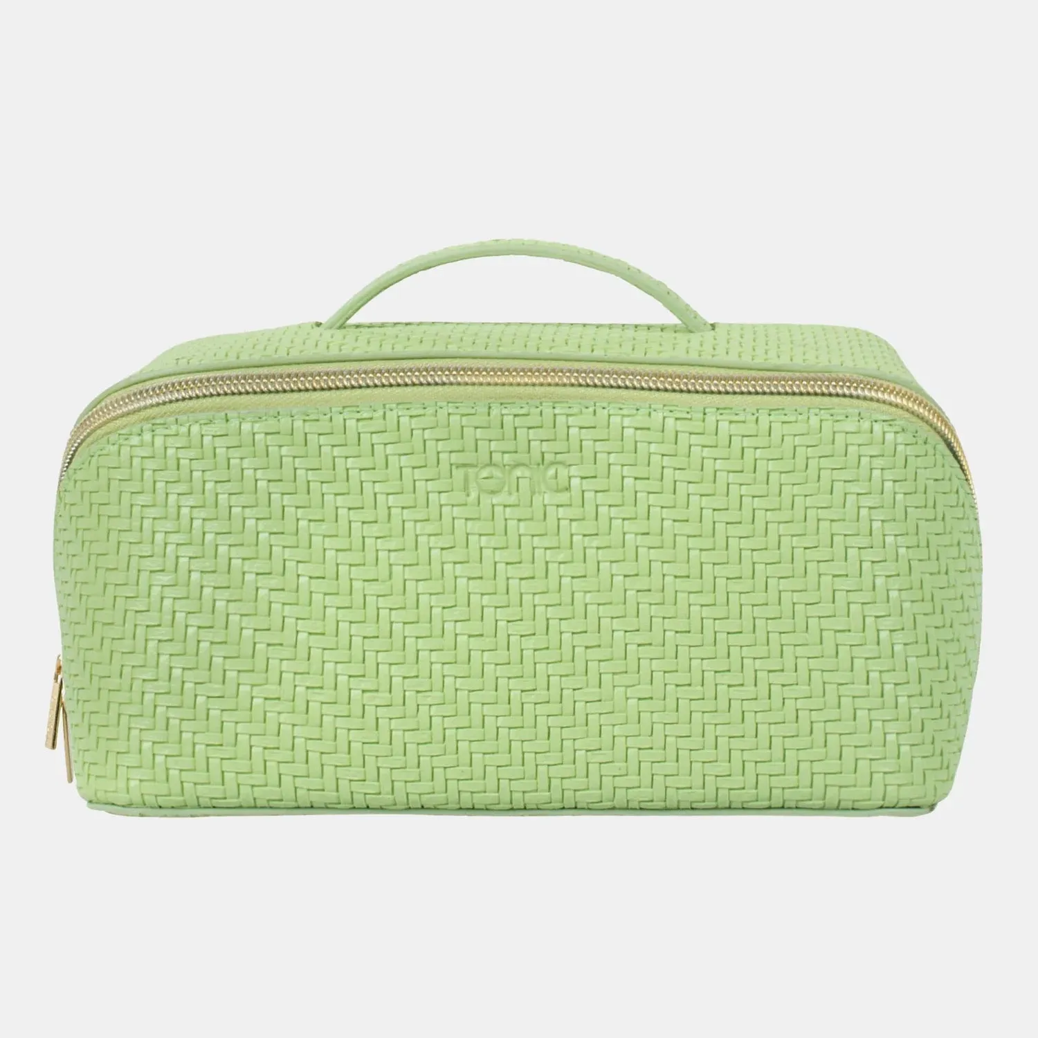 Tonic Pistachio Herringbone Large Beauty Bag
