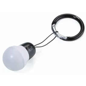Troika Bag Light LED Keychain Lightbulb Shape Black Finish White Light