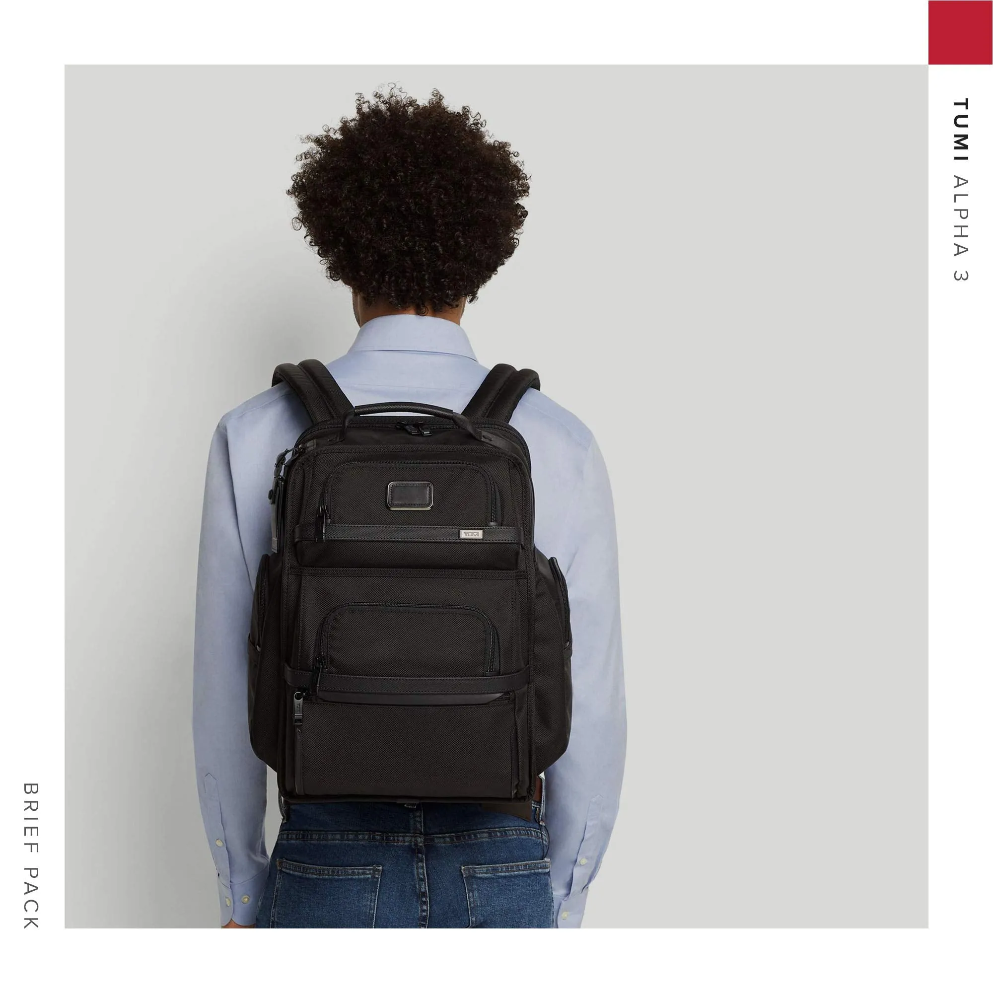 TUMI - Alpha 3 Brief Pack - 15 Inch Computer Backpack for Men and Women - Anthracite