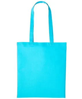 Turquoise - Cotton shopper long handle