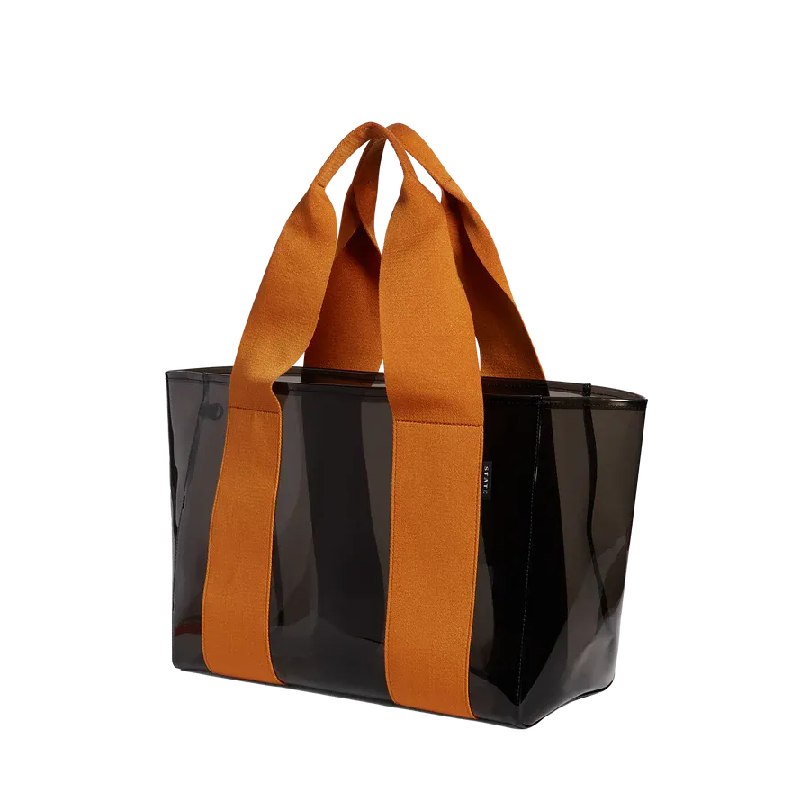 Wellington Cabana Tote - Black/Caramel