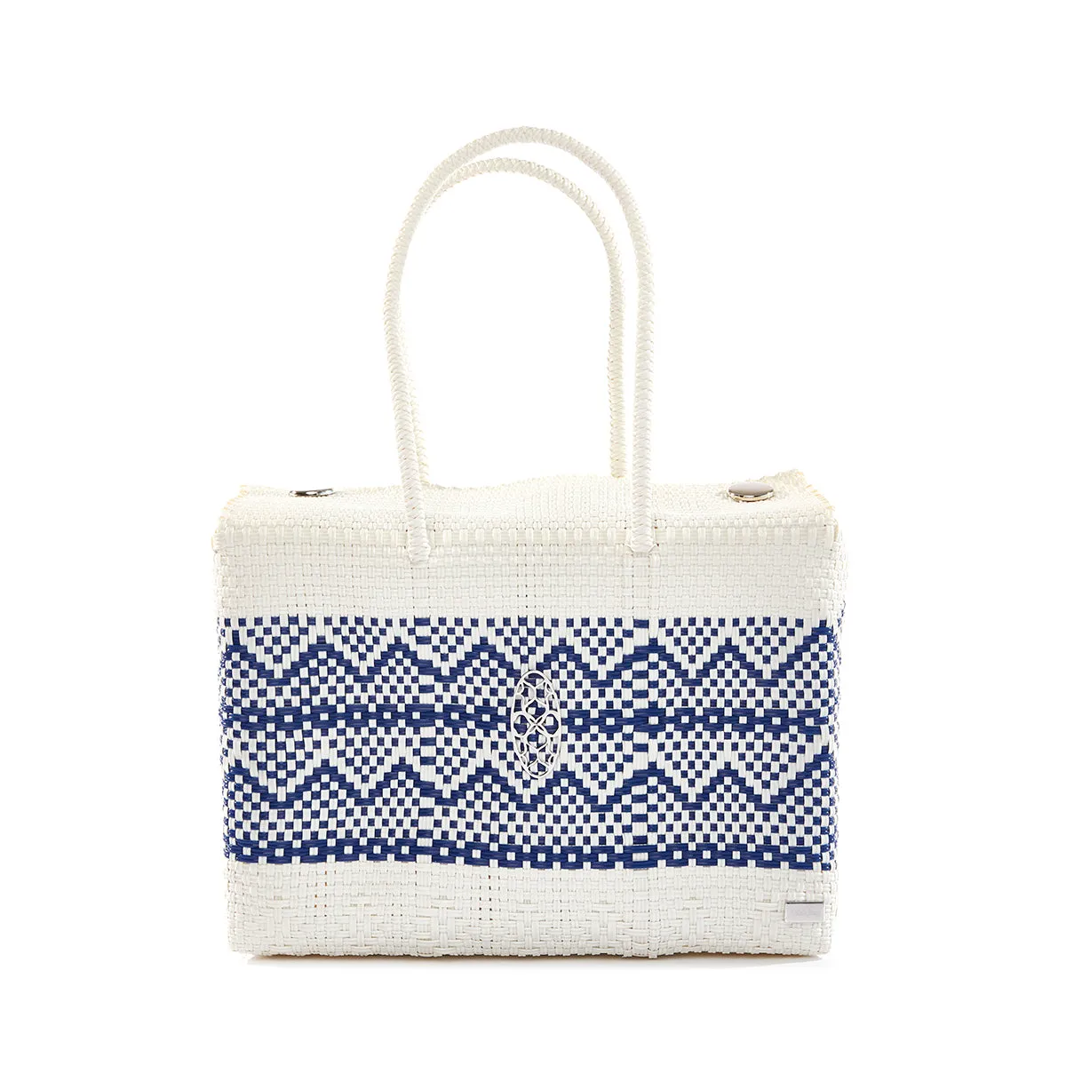 WHITE BLUE AZTEC BAND TRAVEL CASE