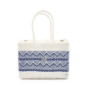 WHITE BLUE AZTEC BAND TRAVEL CASE