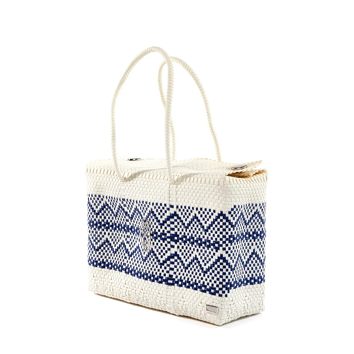 WHITE BLUE AZTEC BAND TRAVEL CASE