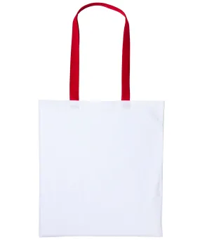 White/Red - Varsity cotton shopper long handle